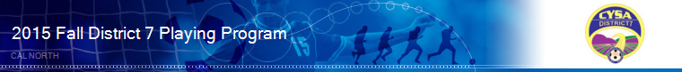 2015 Fall District 7 Playing Program banner